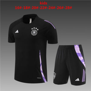 Germany 2024-25 Black Short Sleeve Kids Training Kit