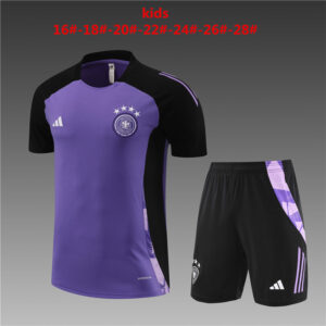 Germany 2024-25 Purple Short Sleeve Kids Training Kit