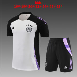 Germany 2024-25 White Short Sleeve Kids Training Kit