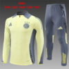Ajax 2024-25 Light Yellow Half Zip Long Sleeve Kids Training Kit