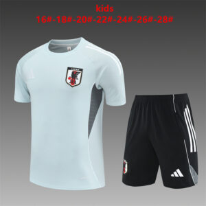 Japan 2025-26 Light Grey Short Sleeve Kids Training Kit