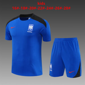 Korea 2024-25 Rainbow Blue Short Sleeve Kids Training Kit