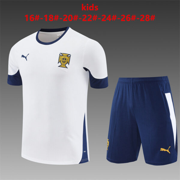 Portugal 2025-26 White Short Sleeve Kids Training Kit