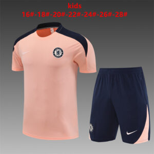 Chelsea 2025-26 Pink Short Sleeve Kids Training Kit