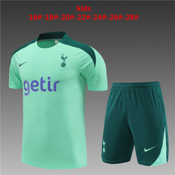 Tottenham Hotspur 2024-25 Light Green Short Sleeve Kids Training Kit
