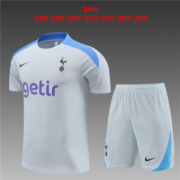 Tottenham Hotspur 2024-25 Royal Blue (Camo Edition) Half Zip Long Sleeve Kids Training Kit