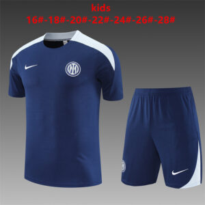 Inter Milan 2025-26 Royal Blue Short Sleeve Kids Training Kit