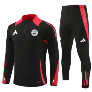 Bayern Munich 2024-25 Black Half Zip Long Sleeve Training Kit