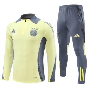 Ajax 2024-25 Light Yellow Half Zip Long Sleeve Training Kit