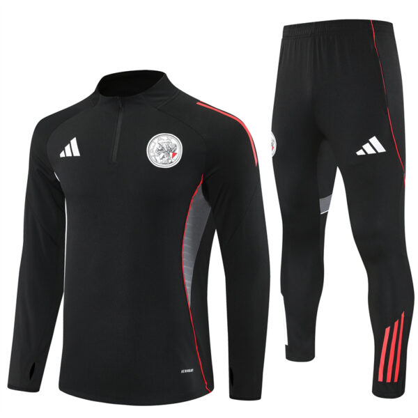 Ajax 2025-26 Black Half Zip Long Sleeve Training Kit