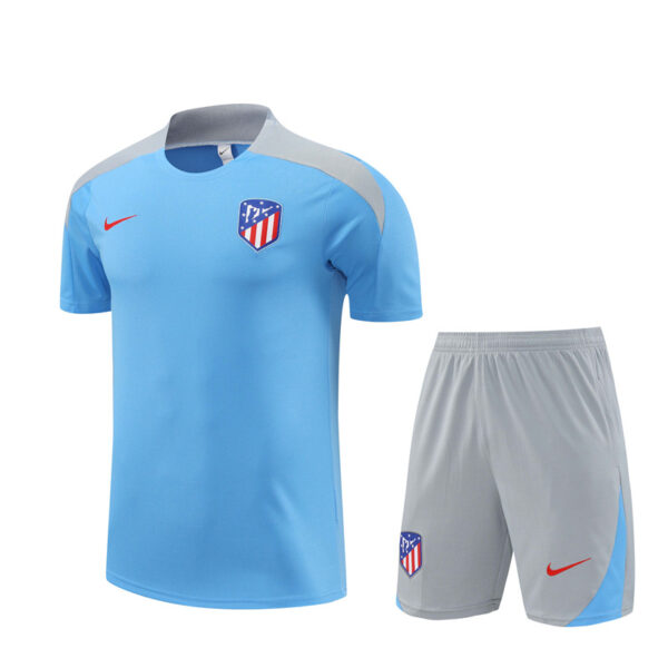 Atletico Madrid 2024-25 Light Blue Short Sleeve Training Kit