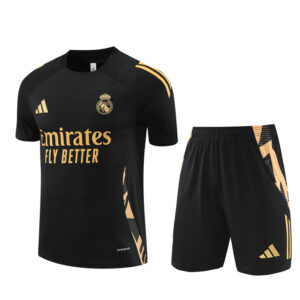 Real Madrid 2024-25 Black Gold Short Sleeve Training Kit
