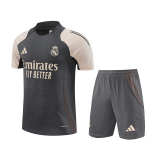 Real Madrid 2024-25 Dark Grey Short Sleeve Training Kit