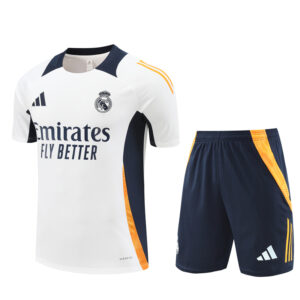 Real Madrid 2024-25 White Short Sleeve Training Kit