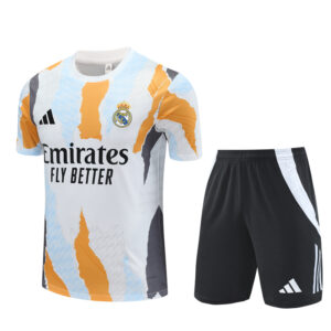 Real Madrid 2024-25 Yellow White (Camo Edition) Short Sleeve Training Kit
