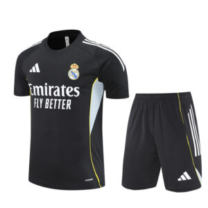 Real Madrid 2025-26 Black Short Sleeve Training Kit