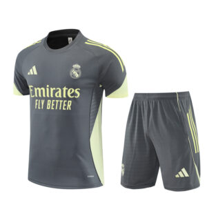 Real Madrid 2025-26 Dark Grey Short Sleeve Training Kit