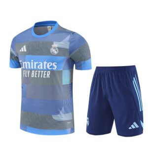 Real Madrid 2025-26 Light Blue (Camo Edition) Short Sleeve Training Kit