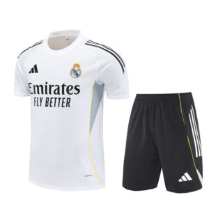 Real Madrid 2025-26 White Short Sleeve Training Kit
