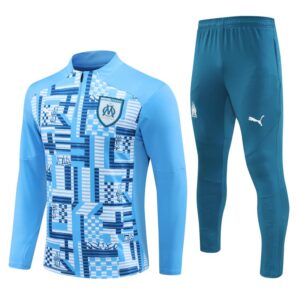 Marseille 2024-25 Light Blue (Camo Edition) Half Zip Long Sleeve Training Kit
