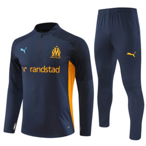 Marseille 2024-25 Royal Blue Half Zip Long Sleeve Training Kit