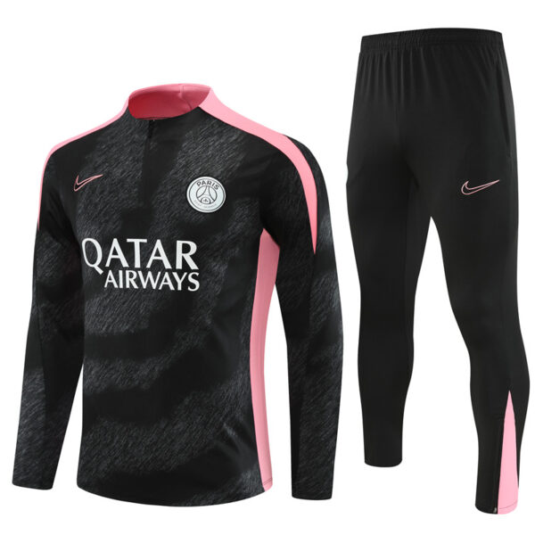 PSG 2024-25 Black (Camo Edition) Half Zip Long Sleeve Training Kit