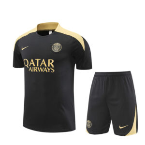 PSG 2024-25 Black Gold Short Sleeve Training Kit