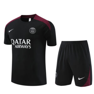 PSG 2024-25 Black Short Sleeve Training Kit