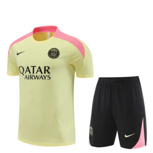PSG 2024-25 Light Yellow Short Sleeve Training Kit