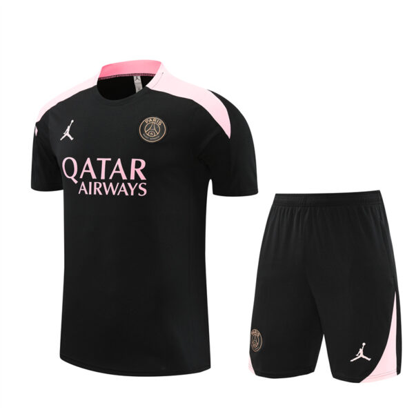 PSG Jordan 2024-25 Black Short Sleeve Training Kit