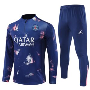 PSG Jordan 2024-25 Royal Blue (Camo Edition) Half Zip Long Sleeve Training Kit