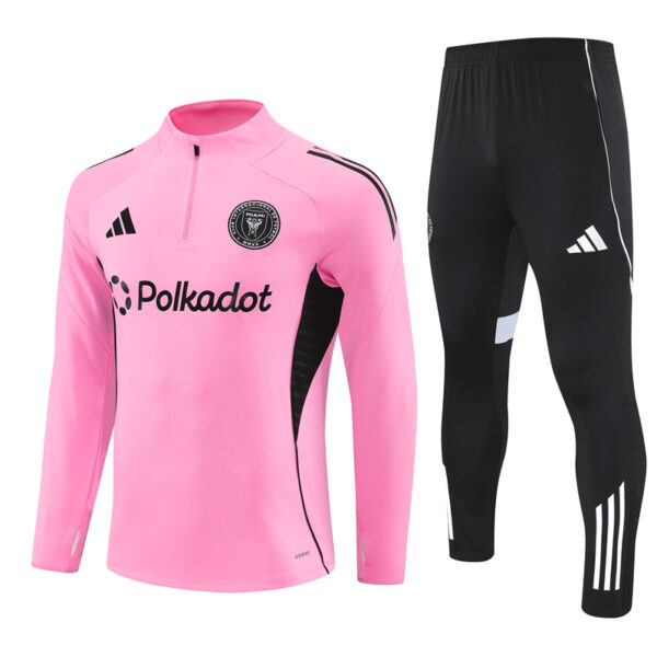 Inter Miami 2025-26 Pink Half Zip Long Sleeve Training Kit