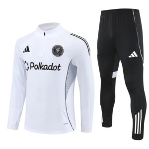 Inter Miami 2025-26 White Half Zip Long Sleeve Training Kit