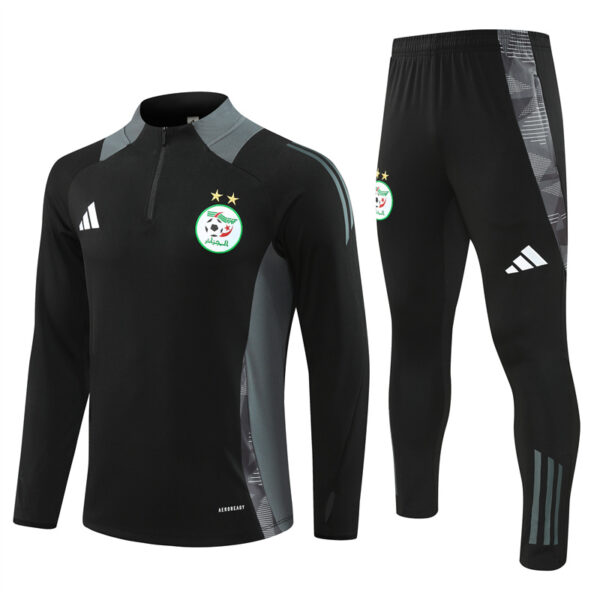 Algeria 2024-25 Black Half Zip Long Sleeve Training Kit