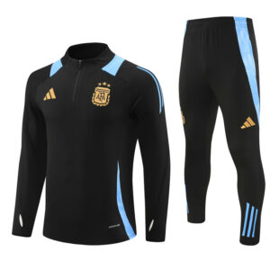 Argentina 2024-25 Black Half Zip Long Sleeve Training Kit