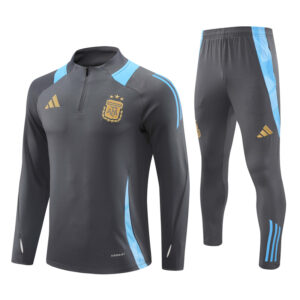 Argentina 2024-25 Dark Grey Half Zip Long Sleeve Training Kit