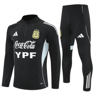 Argentina 2025-26 Black Half Zip Long Sleeve Training Kit