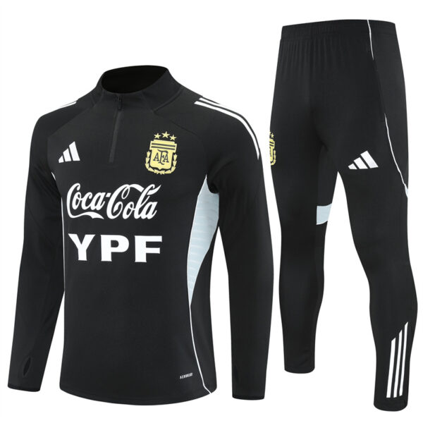 Argentina 2025-26 Black Half Zip Long Sleeve Training Kit