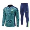 Brazil 2024-25 Turquoise Blue (Camo Edition) Half Zip Long Sleeve Training Kit