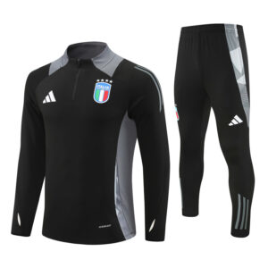 Italy 2024-25 Black Half Zip Long Sleeve Training Kit