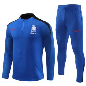 Korea 2024-25 Rainbow Blue Half Zip Long Sleeve Training Kit