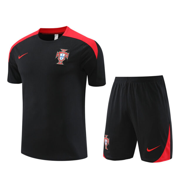 Portugal 2024-25 Black Short Sleeve Training Kit