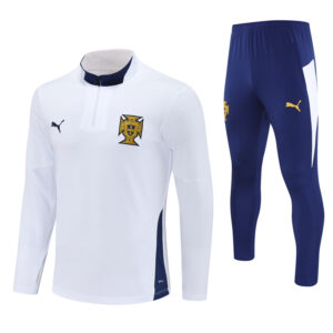 Portugal 2025-26 White Half Zip Long Sleeve Training Kit
