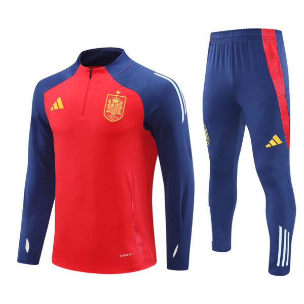 Spain 2024-25 Red Half Zip Long Sleeve Training Kit