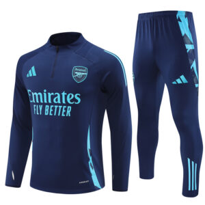 Arsenal 2024-25 Royal Blue Half Zip Long Sleeve Training Kit