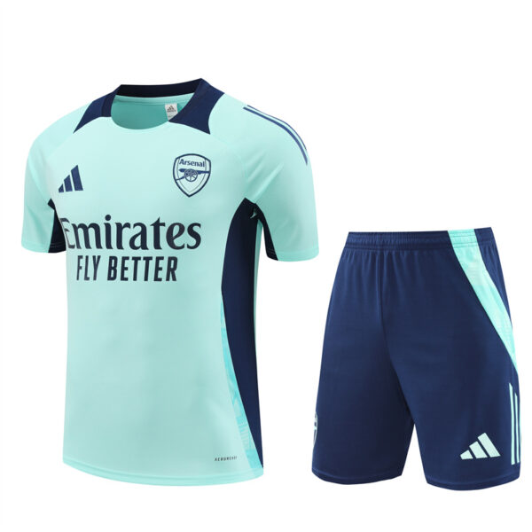 Arsenal 2024-25 Turquoise Blue Short Sleeve Training Kit