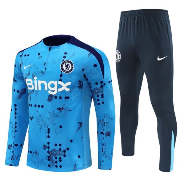 Chelsea 2024-25 Light Blue (Camo Edition) Half Zip Long Sleeve Training Kit
