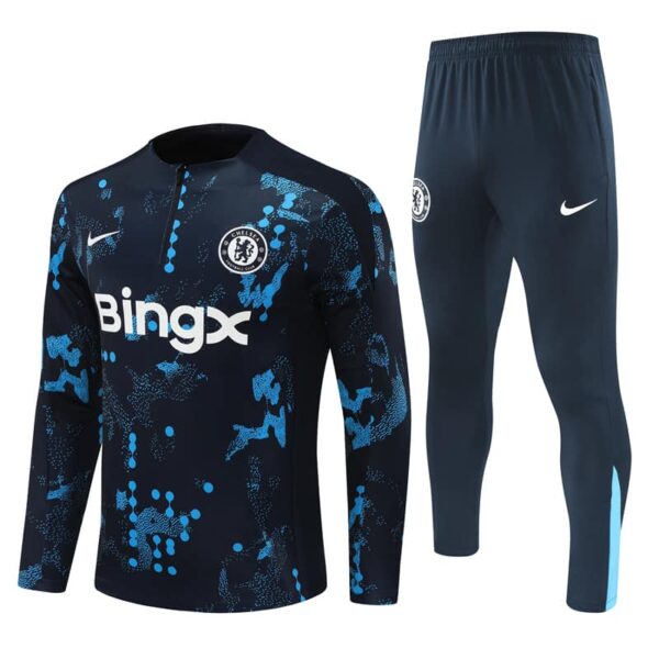 Chelsea 2024-25 Royal Blue (Camo Edition) Half Zip Long Sleeve Training Kit