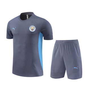 Manchester City 2024-25 Dark Grey Short Sleeve Training Kit
