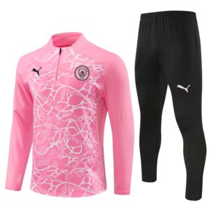 Manchester City 2024-25 Pink (Camo Edition) Half Zip Long Sleeve Training Kit